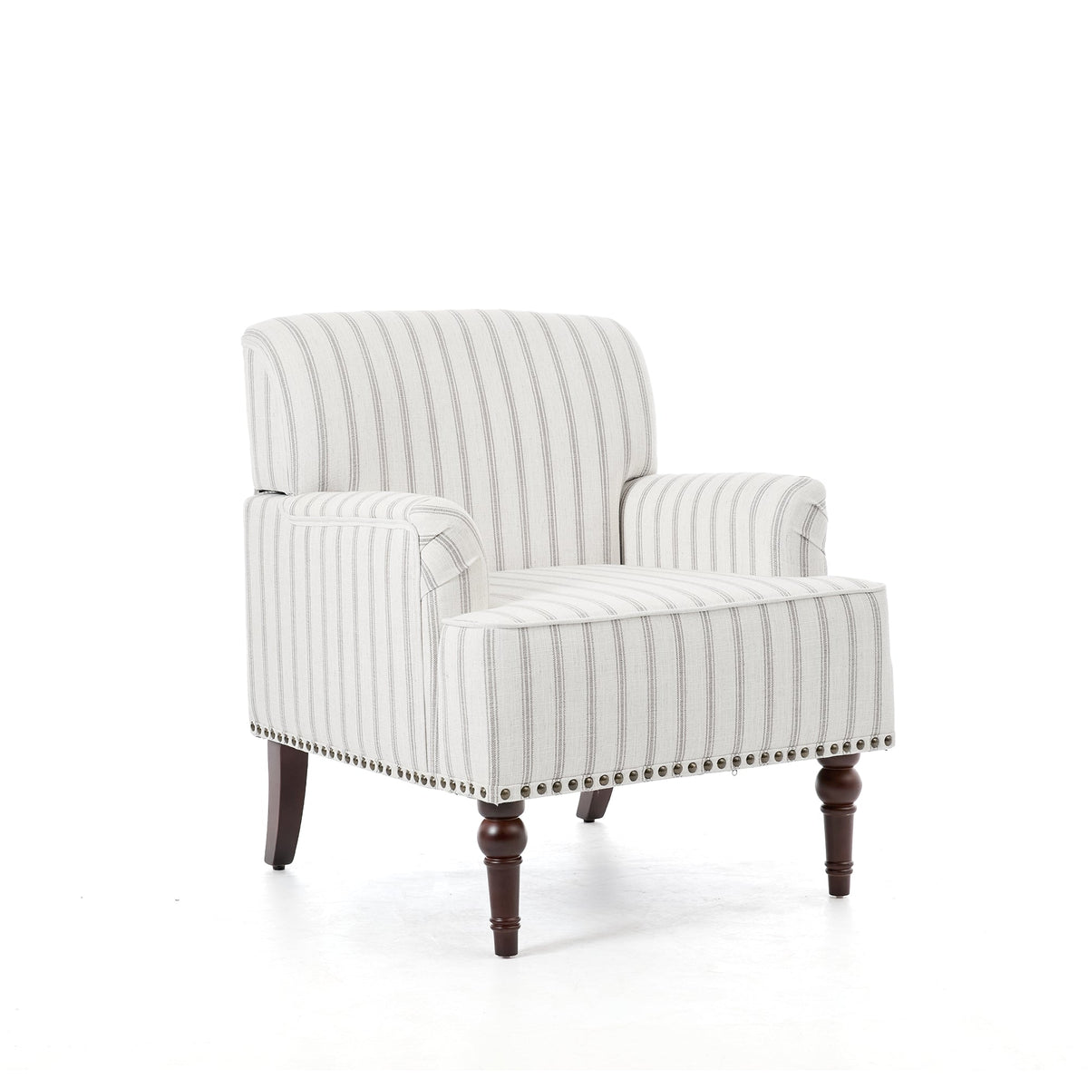 Upholstered Armchair, Pure Linen Upholstery, High-Density Foam for Bedroom Seating, Living Rooms and Home Study Spaces, 13 Color Options image 55