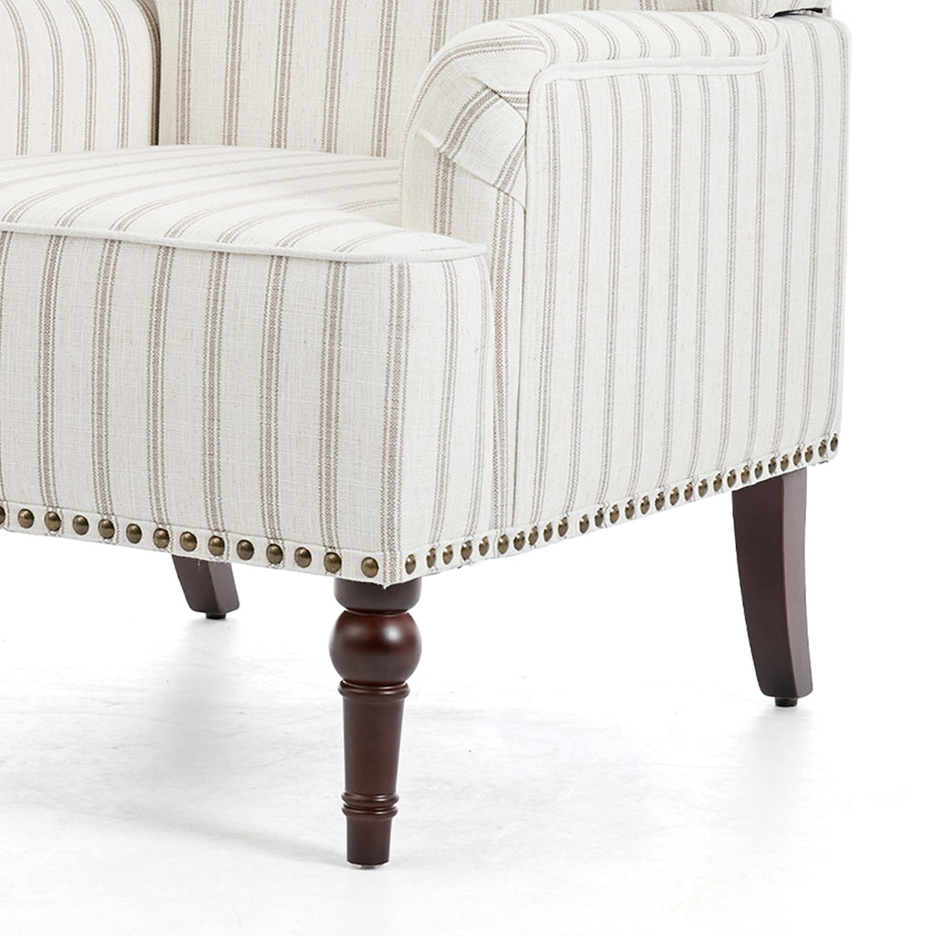 Upholstered Armchair, Pure Linen Upholstery, High-Density Foam for Bedroom Seating, Living Rooms and Home Study Spaces, 13 Color Options image 77