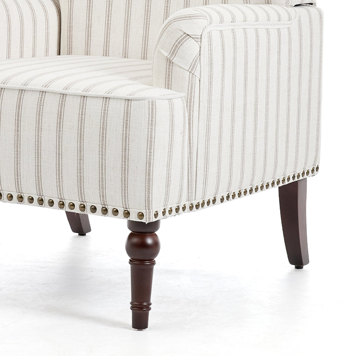 Upholstered Armchair, Pure Linen Upholstery, High-Density Foam for Bedroom Seating, Living Rooms and Home Study Spaces, 13 Color Options image 77