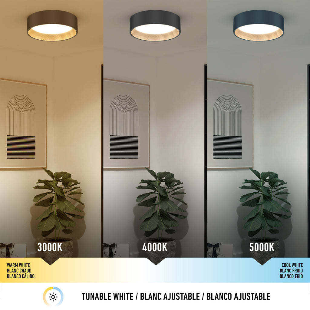 LED Flush Mount Ceiling Light, 13 Inches, 1100 Lumens and 3 Color Temperature Settings for Bedrooms, Hallways and Kitchens image 15