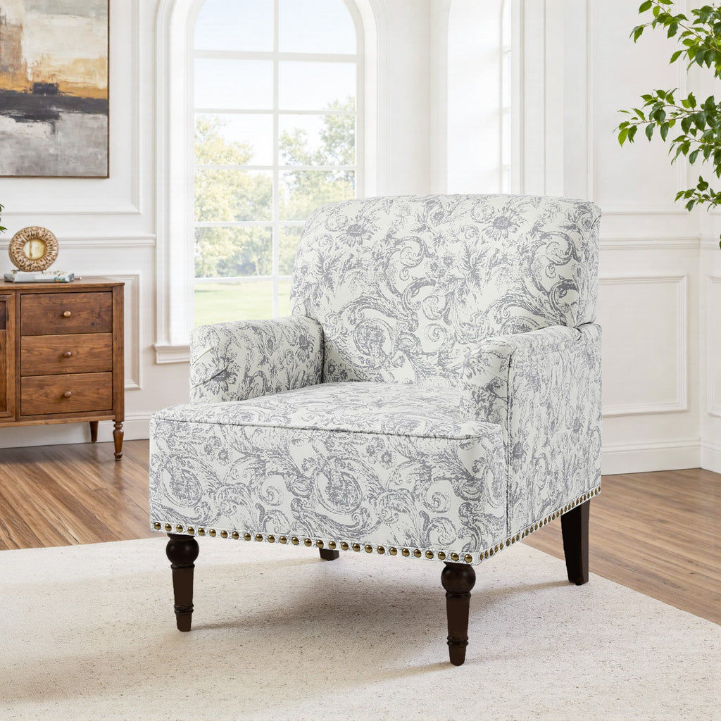 Upholstered Armchair, Pure Linen Upholstery, High-Density Foam for Bedroom Seating, Living Rooms and Home Study Spaces, 13 Color Options image 90