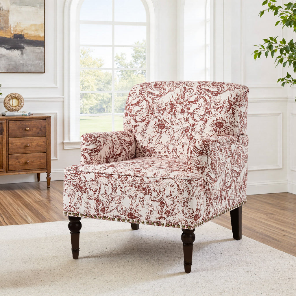 Upholstered Armchair, Pure Linen Upholstery, High-Density Foam for Bedroom Seating, Living Rooms and Home Study Spaces, 13 Color Options image 98