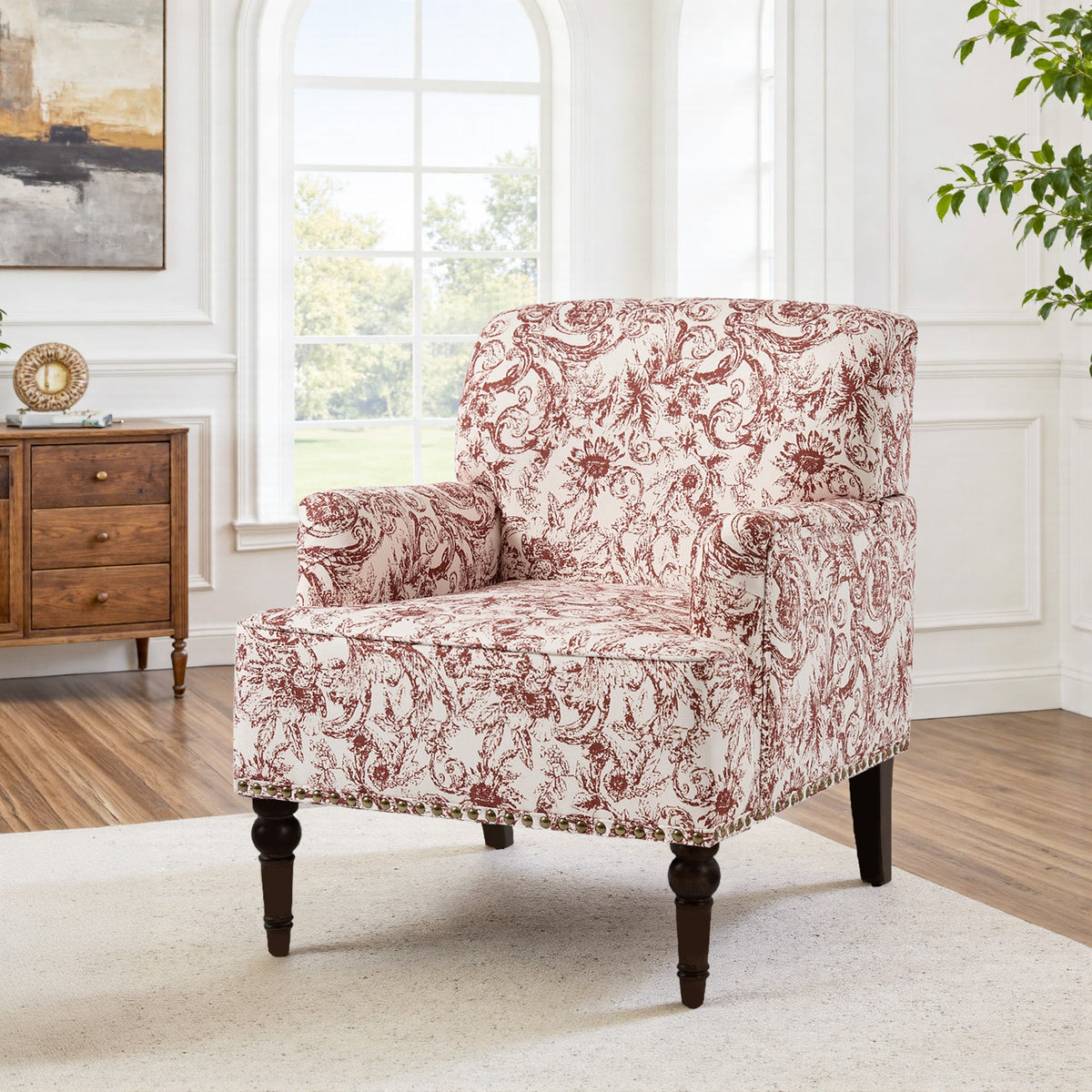 Upholstered Armchair, Pure Linen Upholstery, High-Density Foam for Bedroom Seating, Living Rooms and Home Study Spaces, 13 Color Options image 98