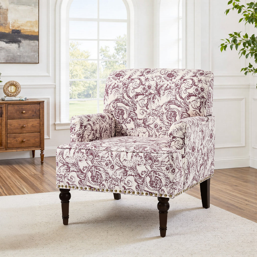 Upholstered Armchair, Pure Linen Upholstery, High-Density Foam for Bedroom Seating, Living Rooms and Home Study Spaces, 13 Color Options image 108