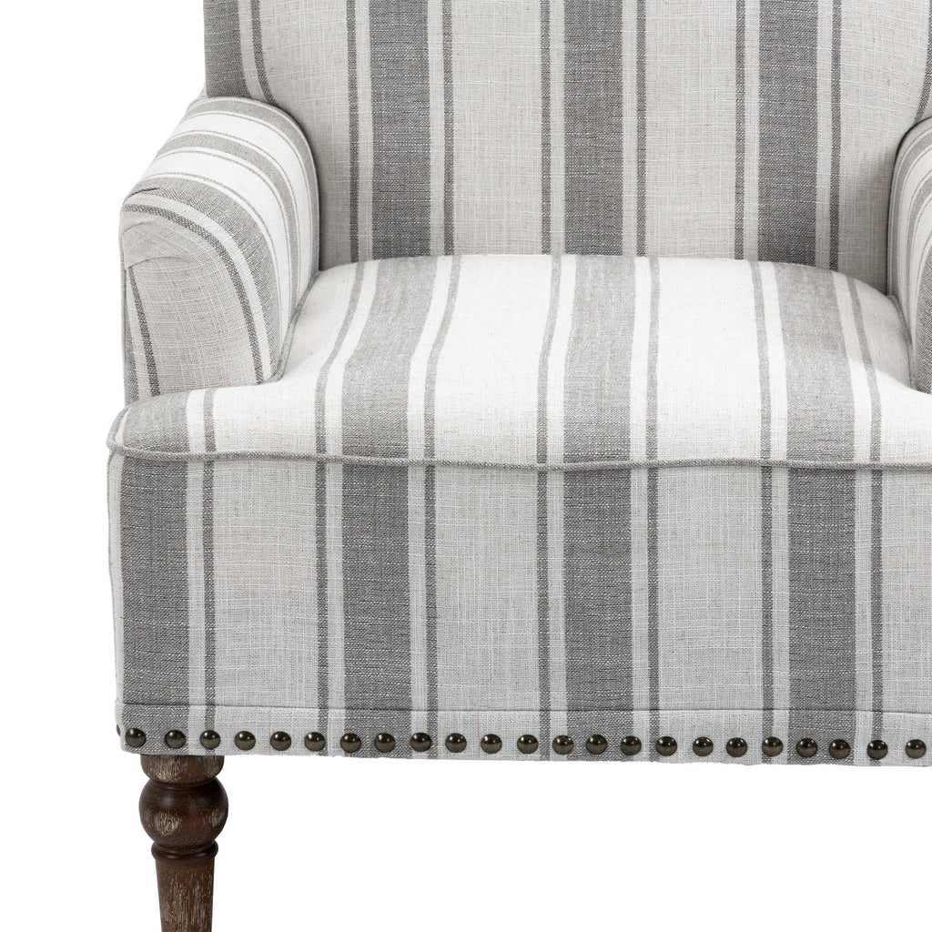 Upholstered Armchair, Pure Linen Upholstery, High-Density Foam for Bedroom Seating, Living Rooms and Home Study Spaces, 13 Color Options image 7
