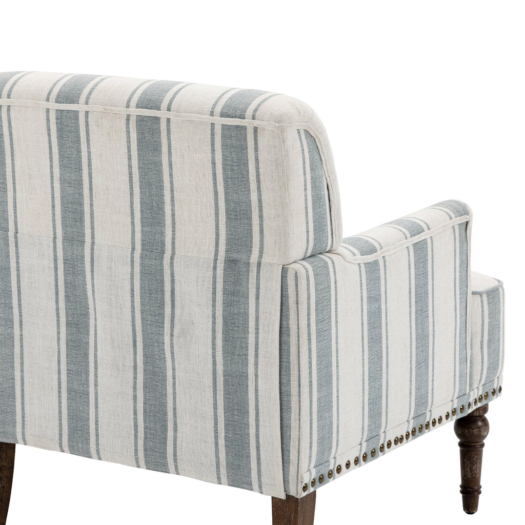 Upholstered Armchair, Pure Linen Upholstery, High-Density Foam for Bedroom Seating, Living Rooms and Home Study Spaces, 13 Color Options image 24