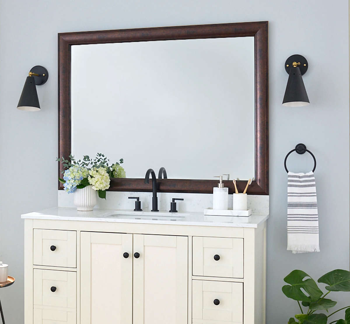 Mirror Frame Kit, Pemaquid Dark Bronze, MDF Construction for Bathroom Vanity Mirrors and Home Mirror Framing, 12 Size Options image 3