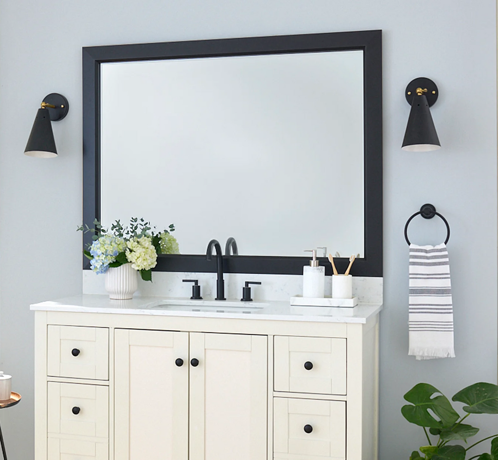 Mirror Frame Kit, Soho Matte Black, MDF Construction for Existing Wall-Mounted Mirrors and Bathroom Refreshes, 12 Size Options image 8