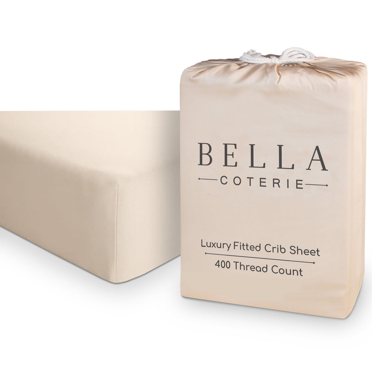 Crib Fitted Sheet, Viscose from Bamboo, 52 x 28 x 8 Inches with Elastic for Standard Crib and Toddler Mattresses image 3