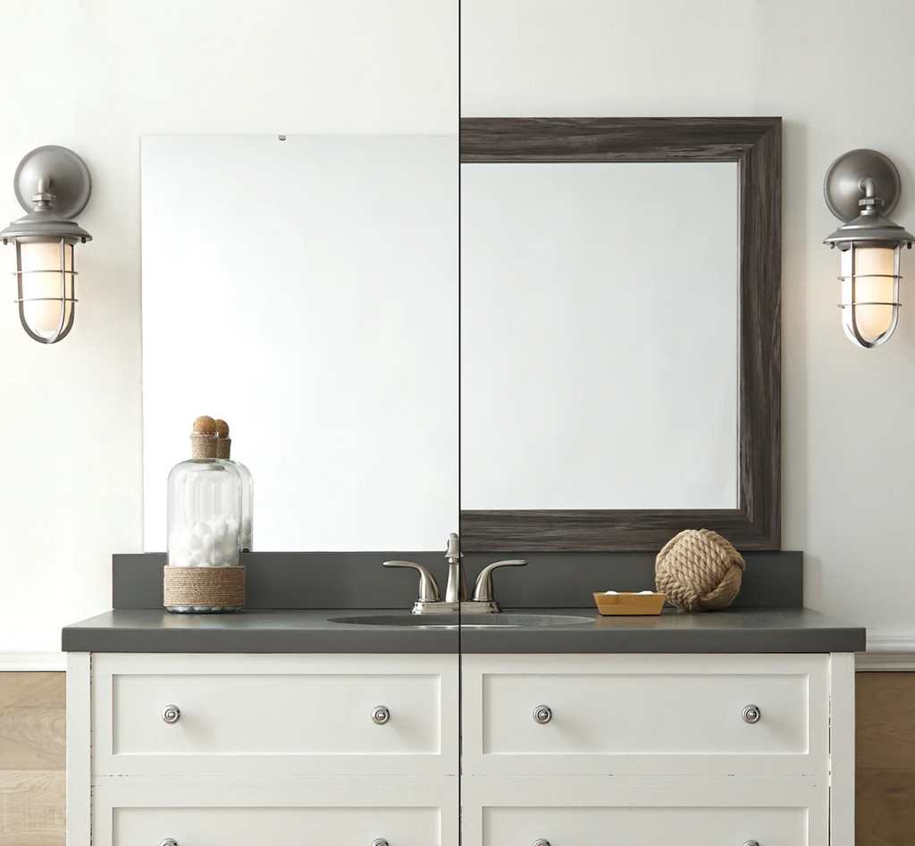Mirror Frame Kit, Cherokee Montauk Driftwood, MDF Construction for Bathroom Vanity Mirrors and Home Mirror Framing, 12 Size Options image 7