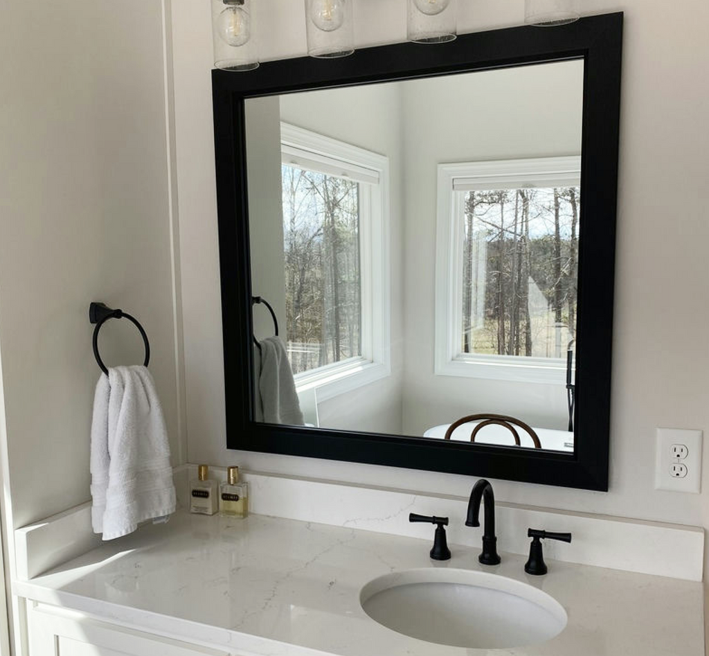 Mirror Frame Kit, Soho Matte Black, MDF Construction for Existing Wall-Mounted Mirrors and Bathroom Refreshes, 12 Size Options image 6