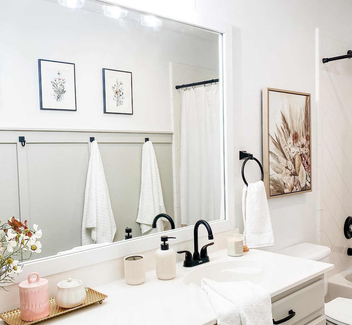Mirror Frame Kit, Highline Bright White Slim, MDF Construction for Existing Wall-Mounted Mirrors and Bathroom Refreshes, 12 Size Options image 3