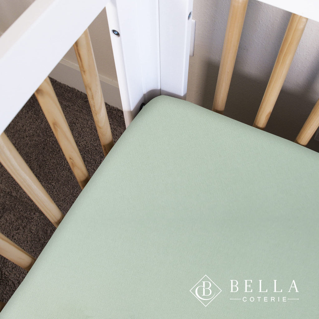 Crib Fitted Sheet, Viscose from Bamboo, 52 x 28 x 8 Inches with Elastic for Standard Crib and Toddler Mattresses image 10