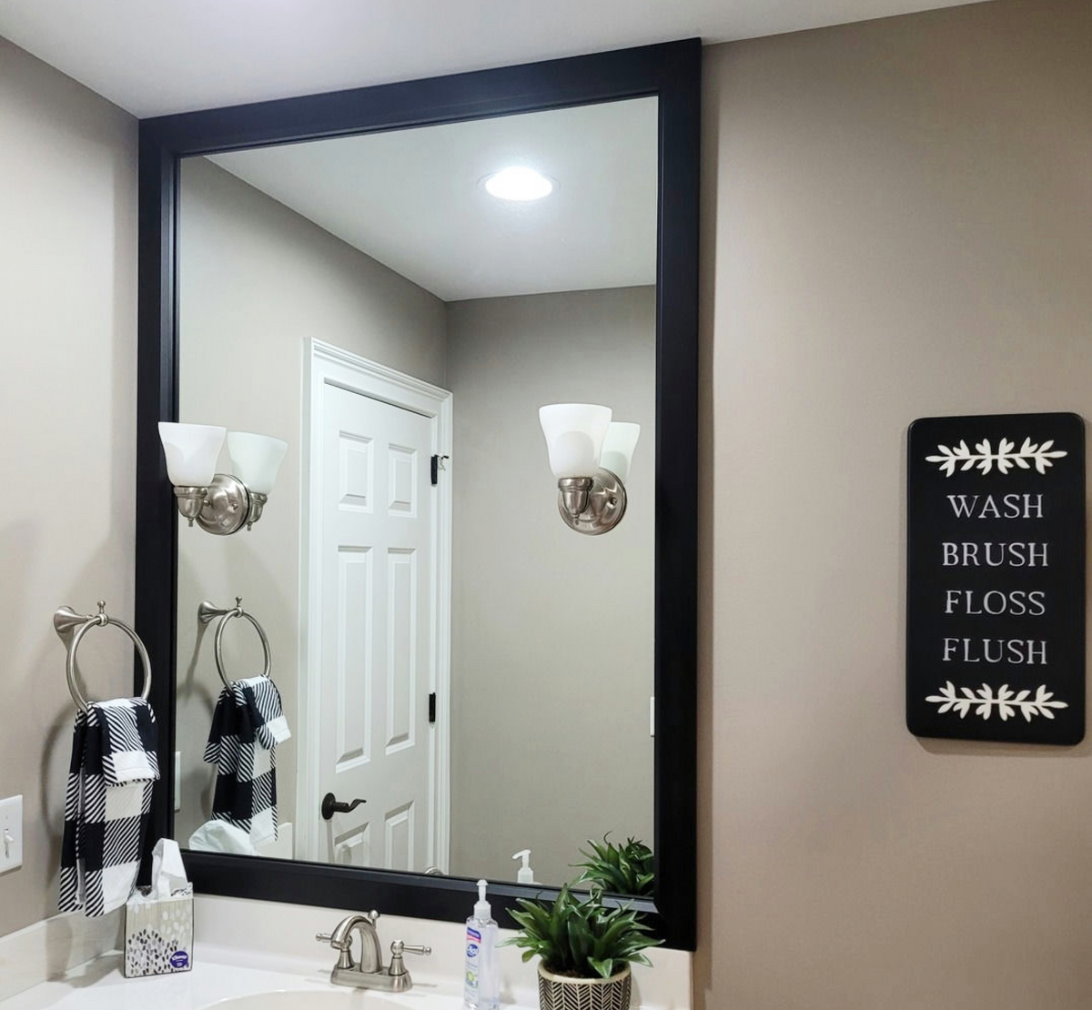 Mirror Frame Kit, Soho Matte Black, MDF Construction for Existing Wall-Mounted Mirrors and Bathroom Refreshes, 12 Size Options image 5