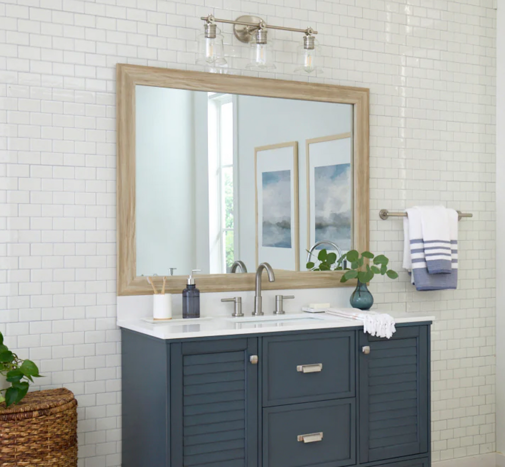 Mirror Frame Kit, Cherokee Montauk Sand, MDF Construction for Existing Wall-Mounted Mirrors and Bathroom Refreshes, 12 Size Options image 9