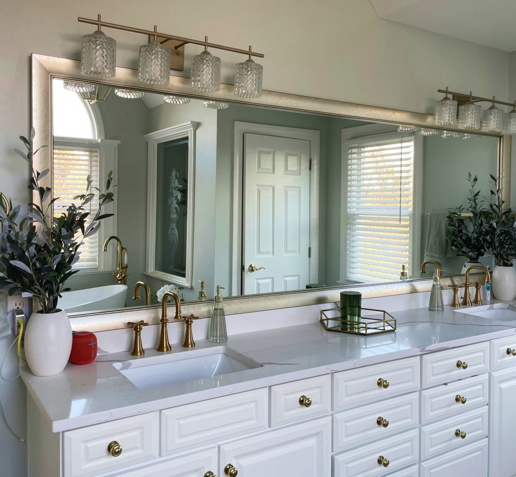 Mirror Frame Kit, Solana Modern Gold, MDF Construction for Existing Wall-Mounted Mirrors and Bathroom Refreshes, 12 Size Options image 9