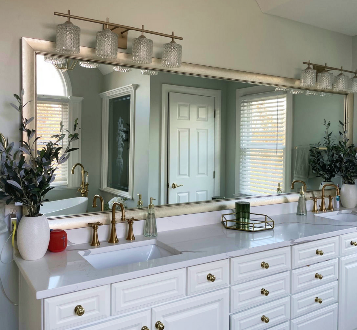 Mirror Frame Kit, Solana Modern Gold, MDF Construction for Existing Wall-Mounted Mirrors and Bathroom Refreshes, 12 Size Options image 9
