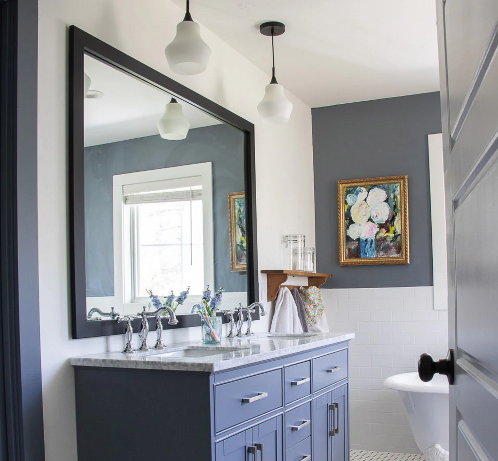Mirror Frame Kit, Highline Midnight Black Slim, MDF Construction for Bathroom Vanity Mirrors and Home Mirror Framing, 12 Size Options image 6