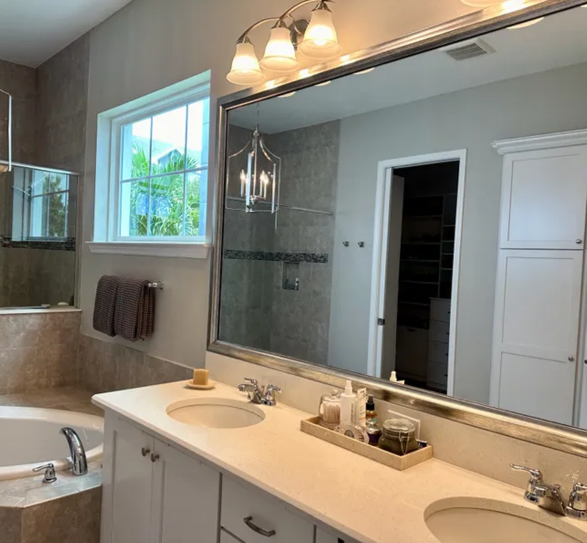 Mirror Frame Kit, Chelsea Silver Streak, MDF Construction for Existing Wall-Mounted Mirrors and Bathroom Refreshes, 12 Size Options image 9