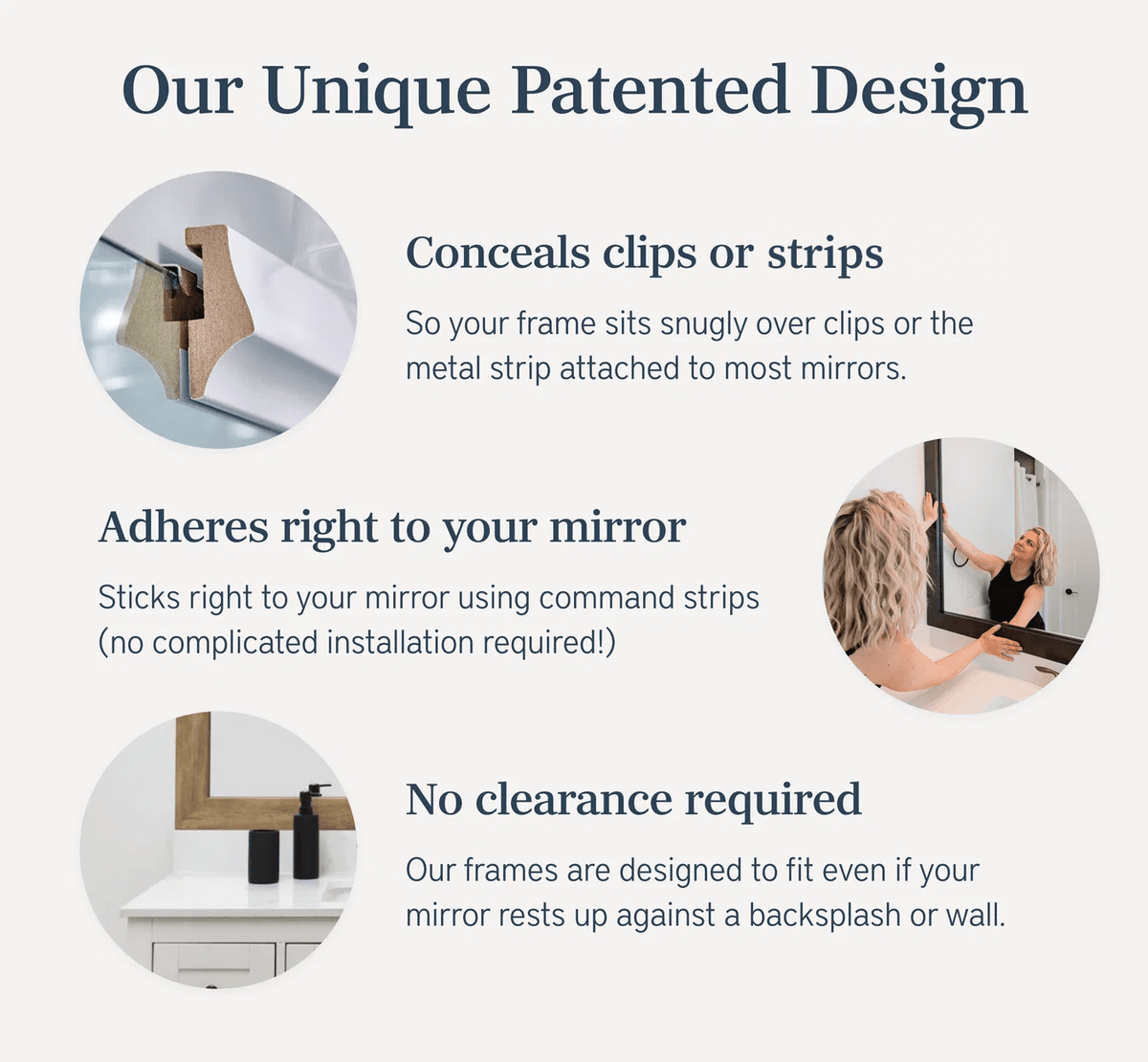 Mirror Frame Kit, Acadia Oiled Bronze for Bathroom Vanity Mirrors and Home Mirror Framing, 12 Size Options image 8