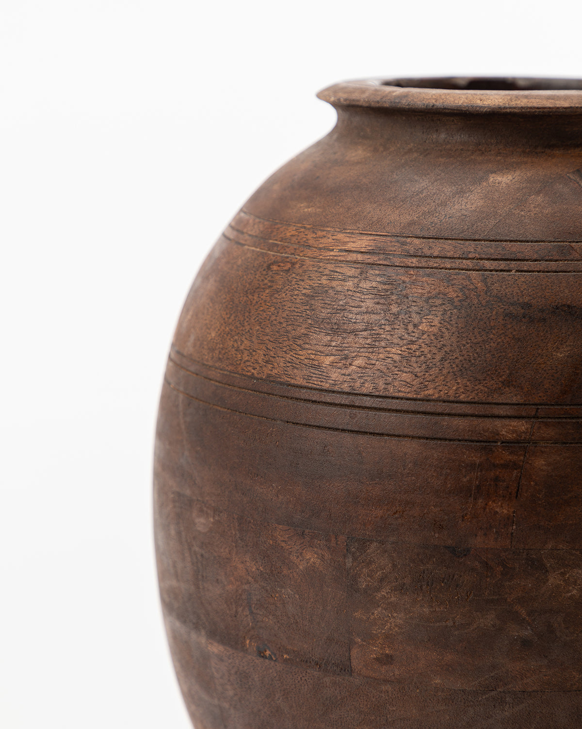 Decorative Vase, Aged Wood for Tabletop Arrangements and Home Decor, Designed for Flowers, Shelves and Living Spaces image 3