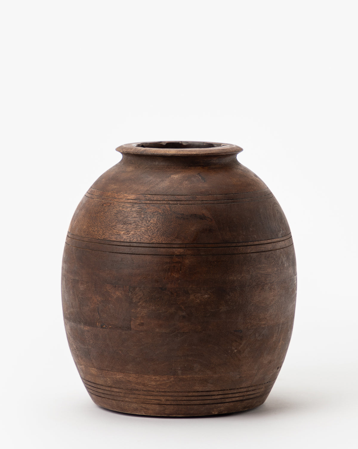 Decorative Vase, Aged Wood for Tabletop Arrangements and Home Decor, Designed for Flowers, Shelves and Living Spaces image 2
