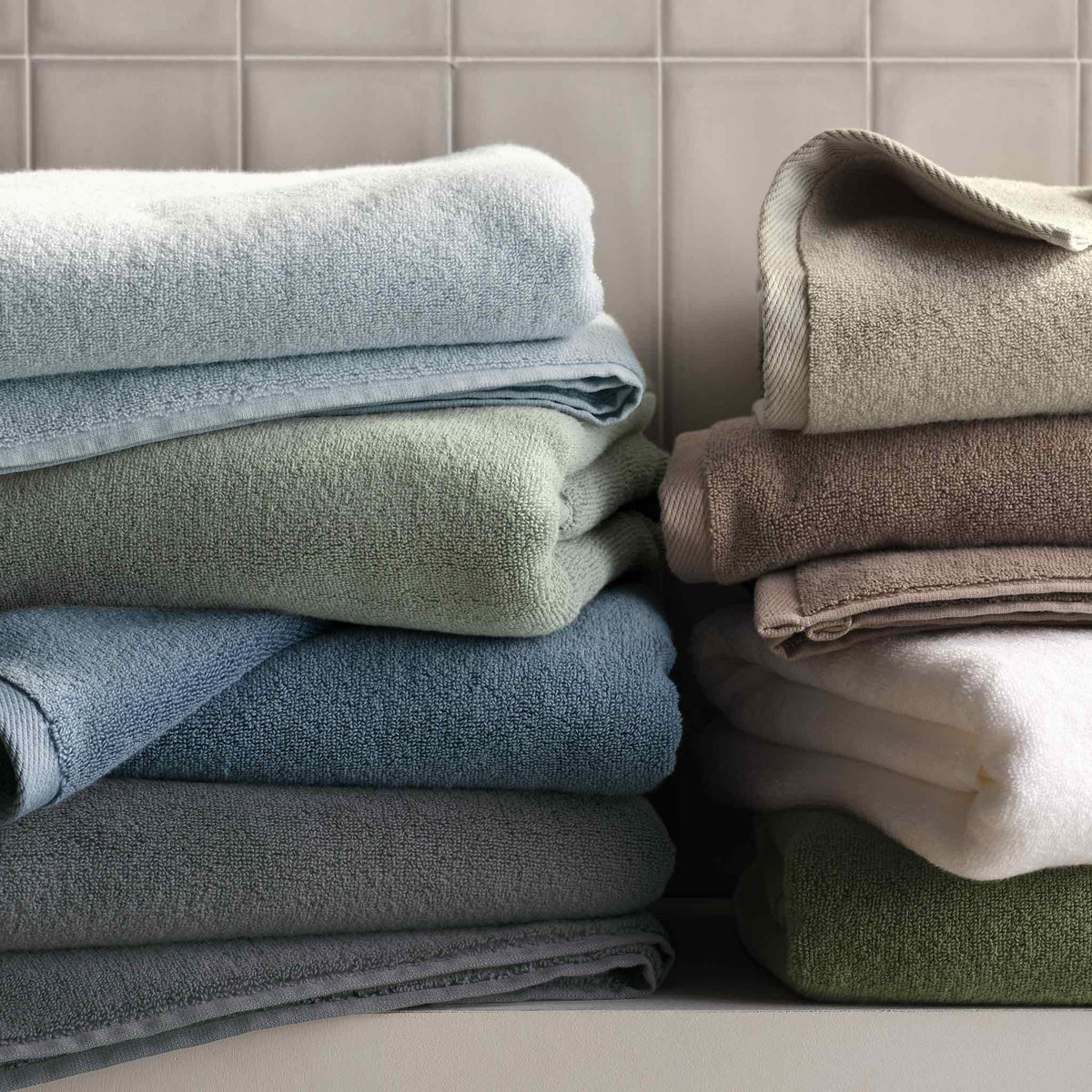 Hand Towel Set, 2 Towels in 100% Aegean Turkish Cotton, 500 GSM for Bathroom Hand Drying and Sink-Side Linen Use image 34