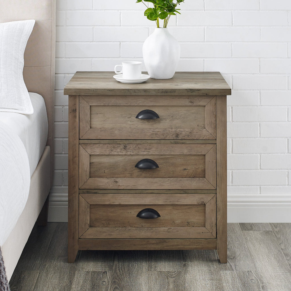 Nightstand, Odette Transitional Farmhouse for Bedside Storage, Bedroom Organization and Guest Rooms, 2 Sizes and 2 Colors image 4