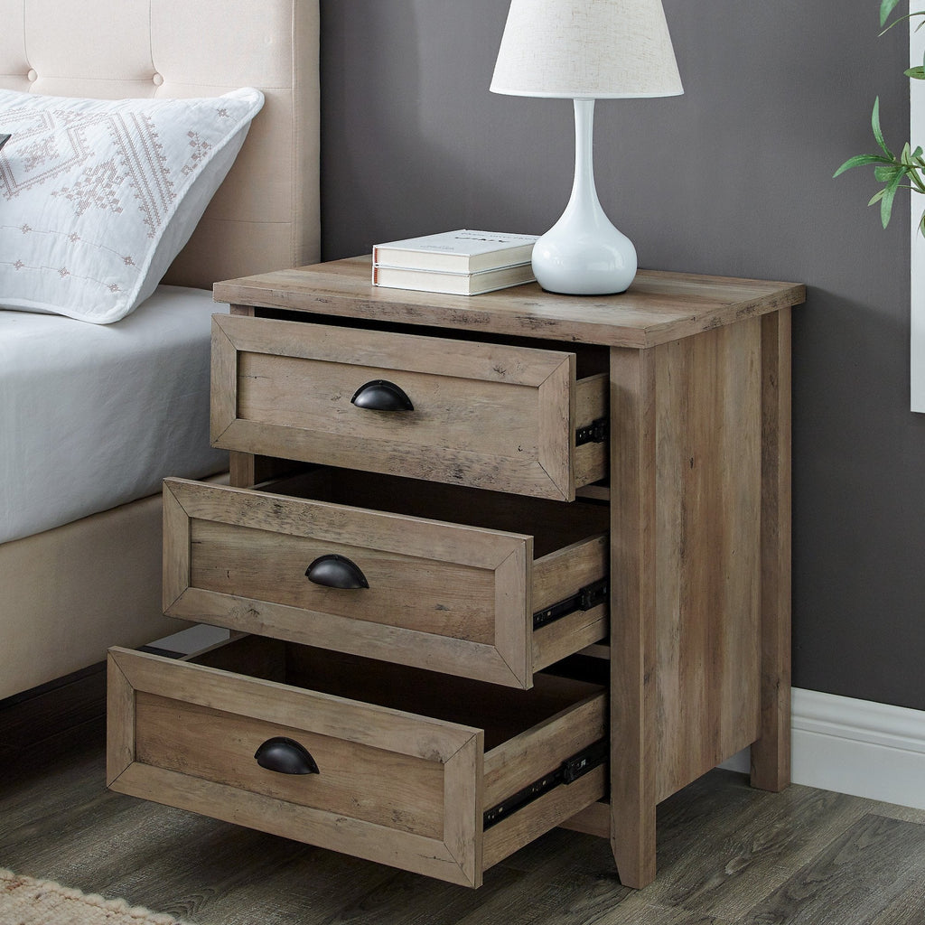 Nightstand, Odette Transitional Farmhouse for Bedside Storage, Bedroom Organization and Guest Rooms, 2 Sizes and 2 Colors image 5