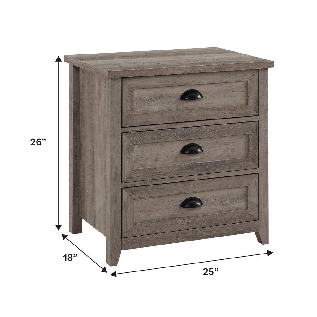 Nightstand, Odette Transitional Farmhouse for Bedside Storage, Bedroom Organization and Guest Rooms, 2 Sizes and 2 Colors image 6