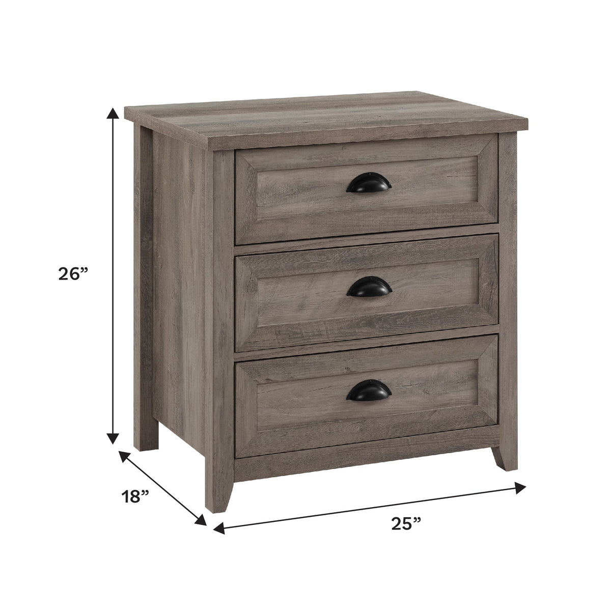 Nightstand, Odette Transitional Farmhouse for Bedside Storage, Bedroom Organization and Guest Rooms, 2 Sizes and 2 Colors image 6