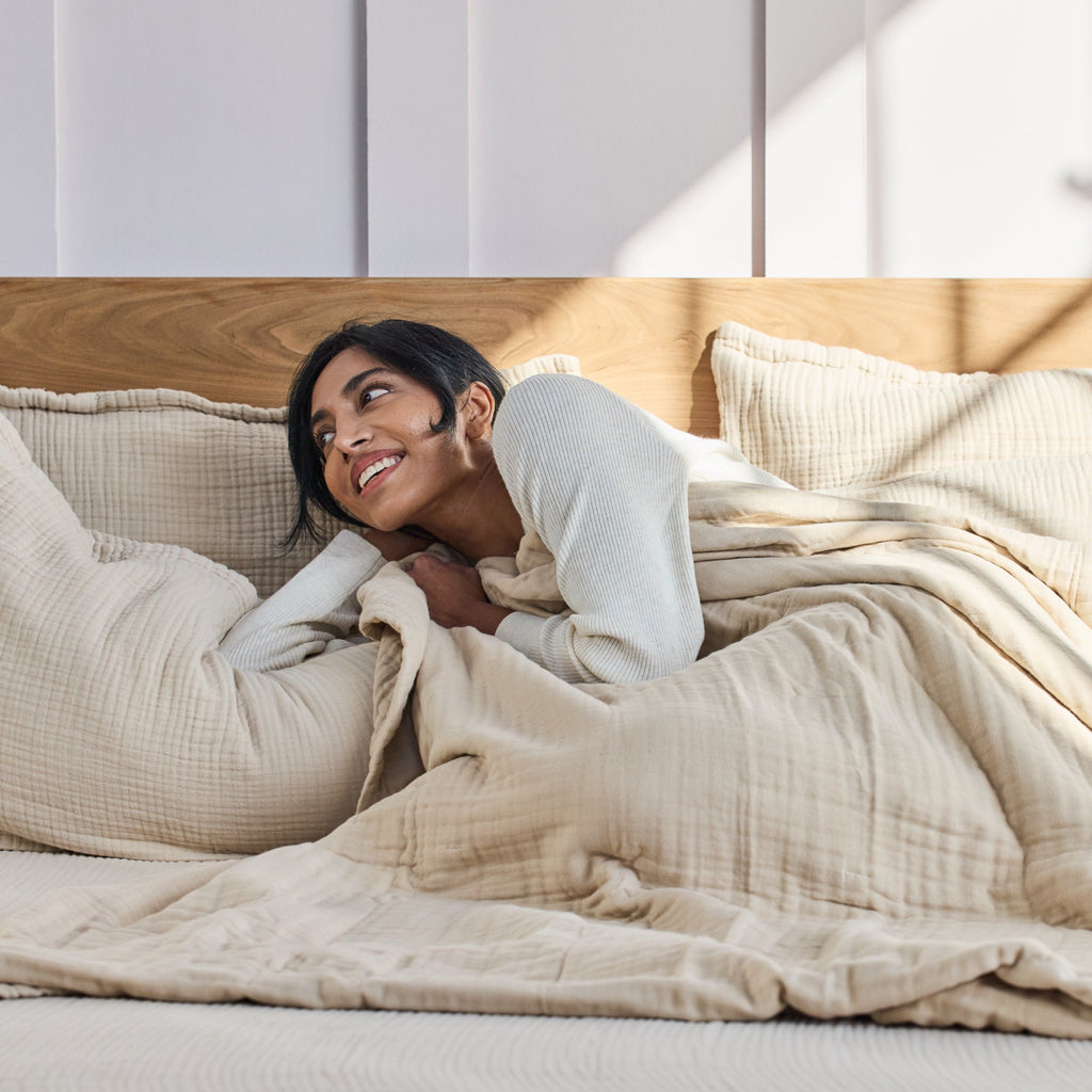 Cozy Throw Blanket, Organic Cotton Gauze, Lightweight Design for Living Rooms, Bedrooms and Everyday Lounging image 2