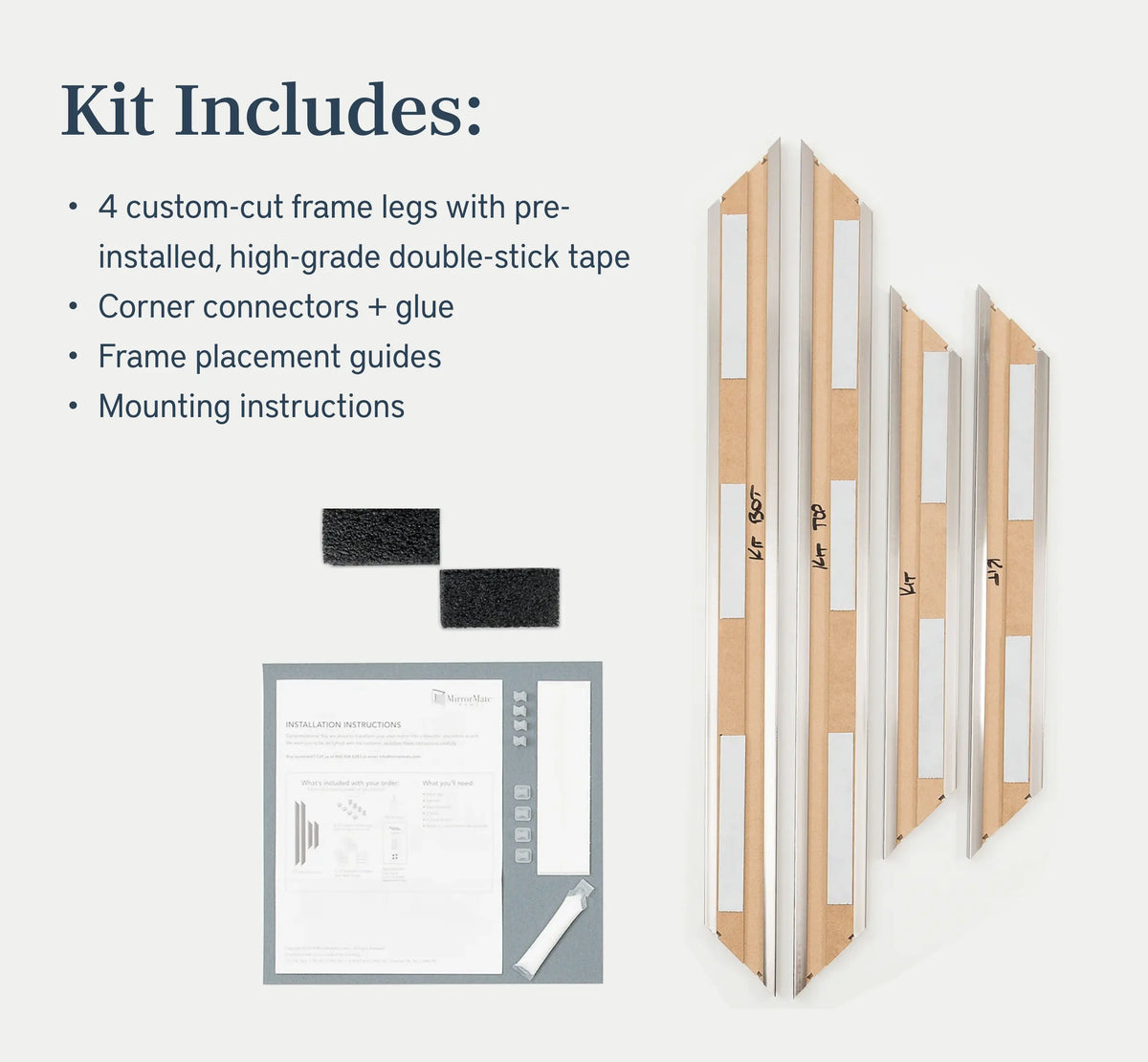 Mirror Frame Kit, Cherokee Espresso Walnut, MDF Construction for Existing Wall-Mounted Mirrors and Bathroom Refreshes, 12 Size Options image 9