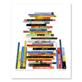 Wall Art Print, Bookshelf Illustration 1163, Archival Pigment Ink on Fine Art Paper for Decorative Book-Themed Displays image 1