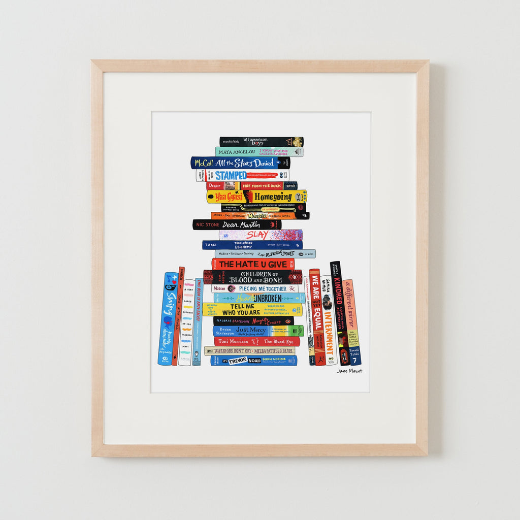 Wall Art Print, Bookshelf Illustration 1165, Archival Pigment Ink on Fine Art Paper for Decorative Book-Themed Displays image 4