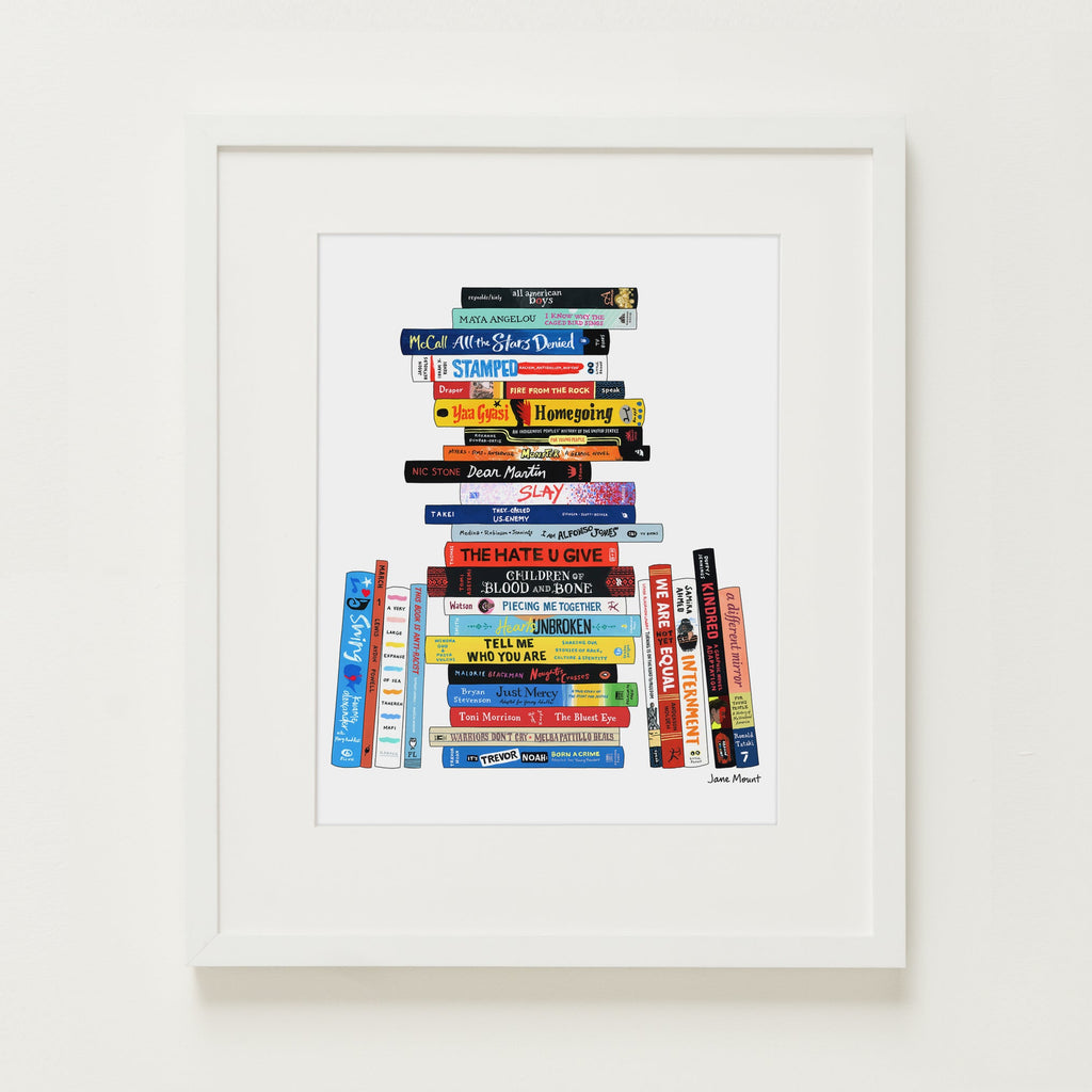 Wall Art Print, Bookshelf Illustration 1165, Archival Pigment Ink on Fine Art Paper for Decorative Book-Themed Displays image 2