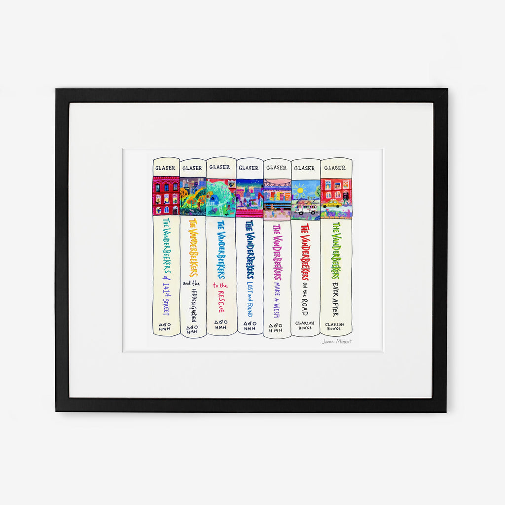 Wall Art Print, Bookshelf Illustration 1249, Archival Pigment Ink on Fine Art Paper for Decorative Book-Themed Displays image 6
