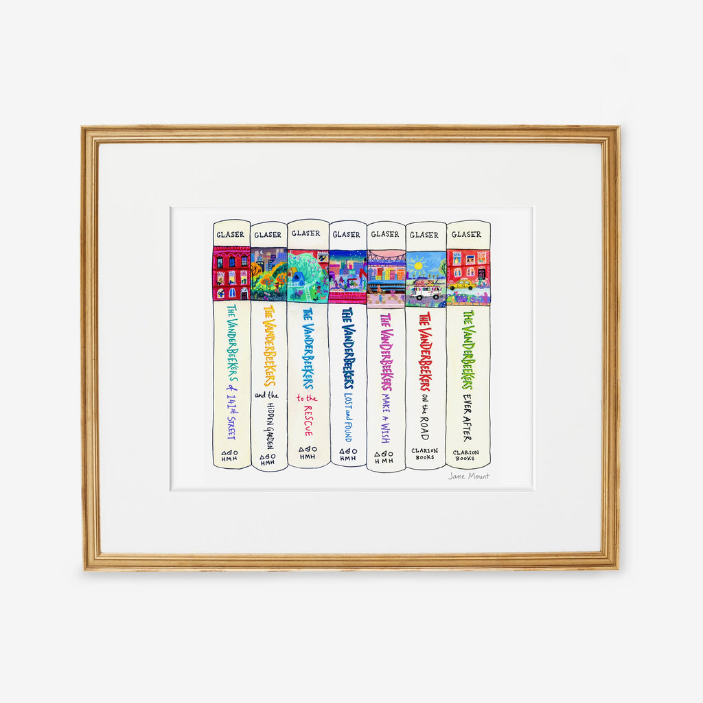 Wall Art Print, Bookshelf Illustration 1249, Archival Pigment Ink on Fine Art Paper for Decorative Book-Themed Displays image 4