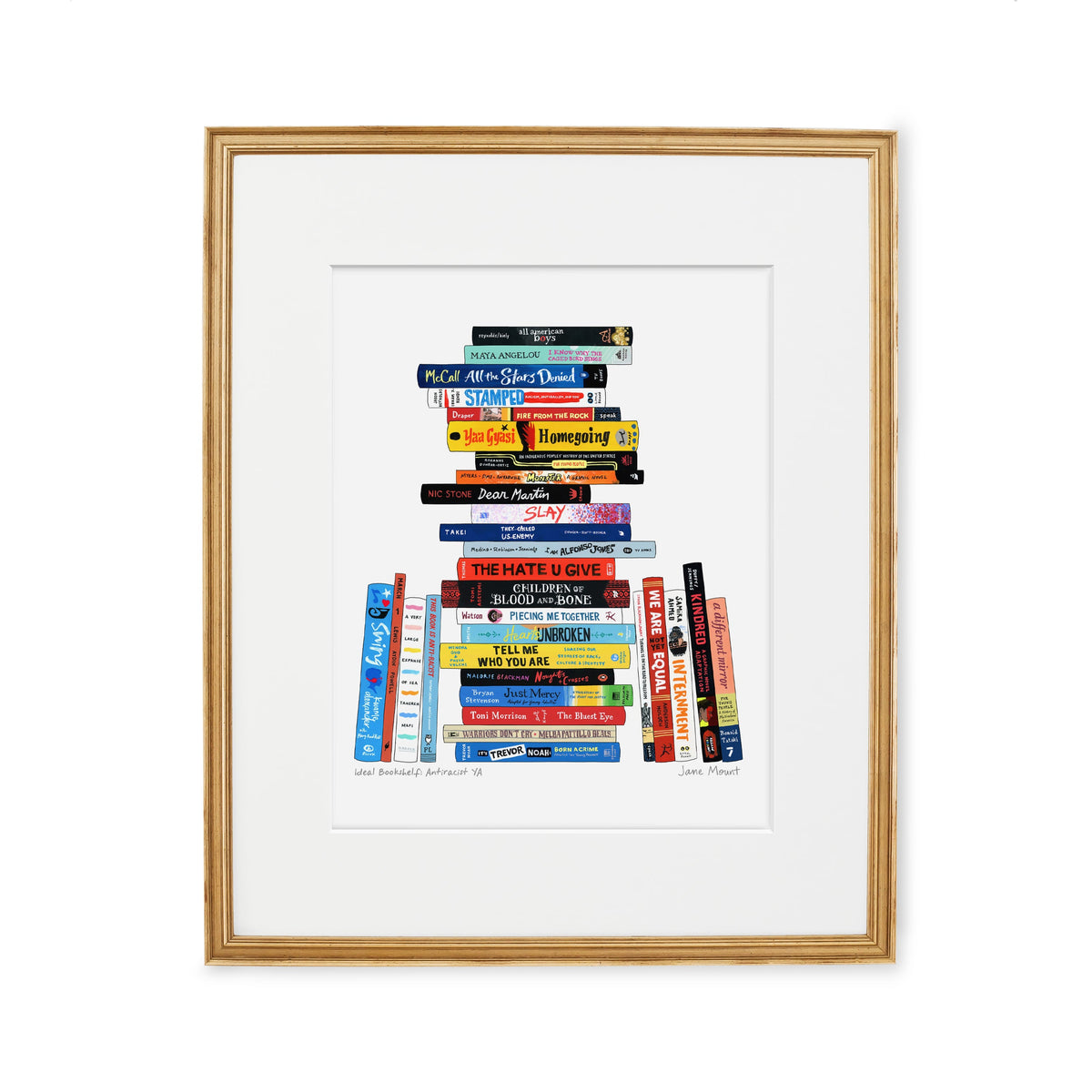 Wall Art Print, Bookshelf Illustration 1165, Archival Pigment Ink on Fine Art Paper for Decorative Book-Themed Displays image 6