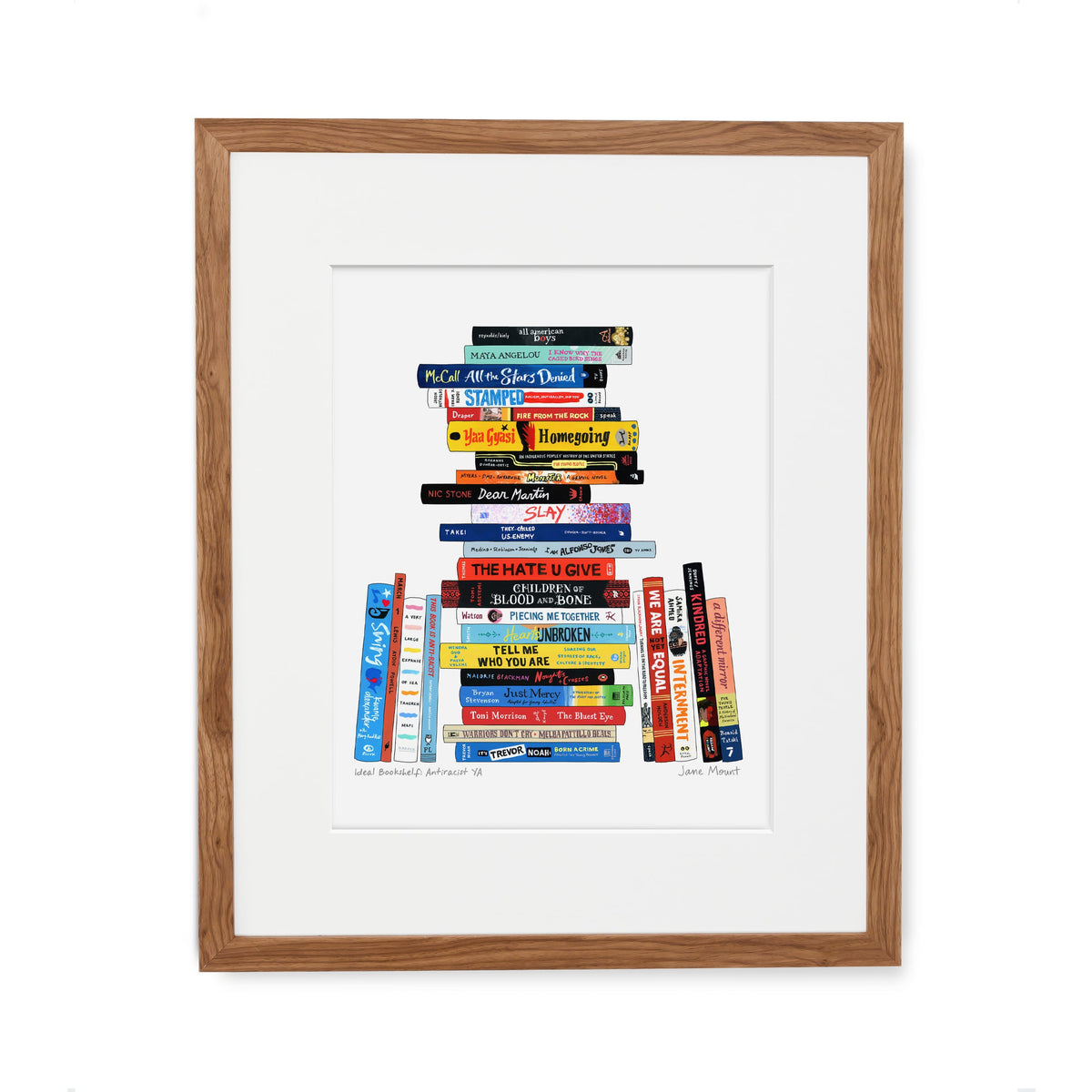 Wall Art Print, Bookshelf Illustration 1165, Archival Pigment Ink on Fine Art Paper for Decorative Book-Themed Displays image 5