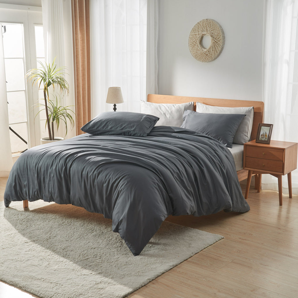 Duvet Cover, LuxeSoft Cotton, Breathable Construction for Everyday Bedding, Guest Bedrooms and Comforter Protection, 2 Color Options image 17