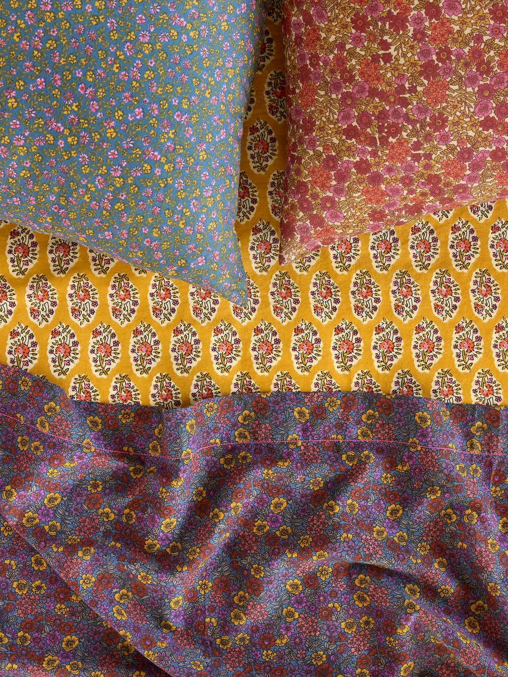 Pillowcase, Mix & Match Cotton , Single Mari Ditsy Navy for Everyday Bedding and Bedroom Refreshes, 2 Size Options image 2