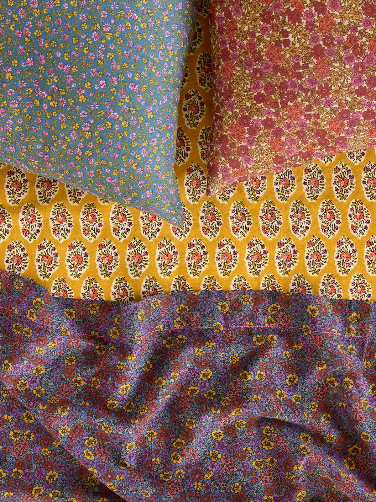Pillowcase, Mix & Match Cotton , Single Mari Ditsy Navy for Everyday Bedding and Bedroom Refreshes, 2 Size Options image 2