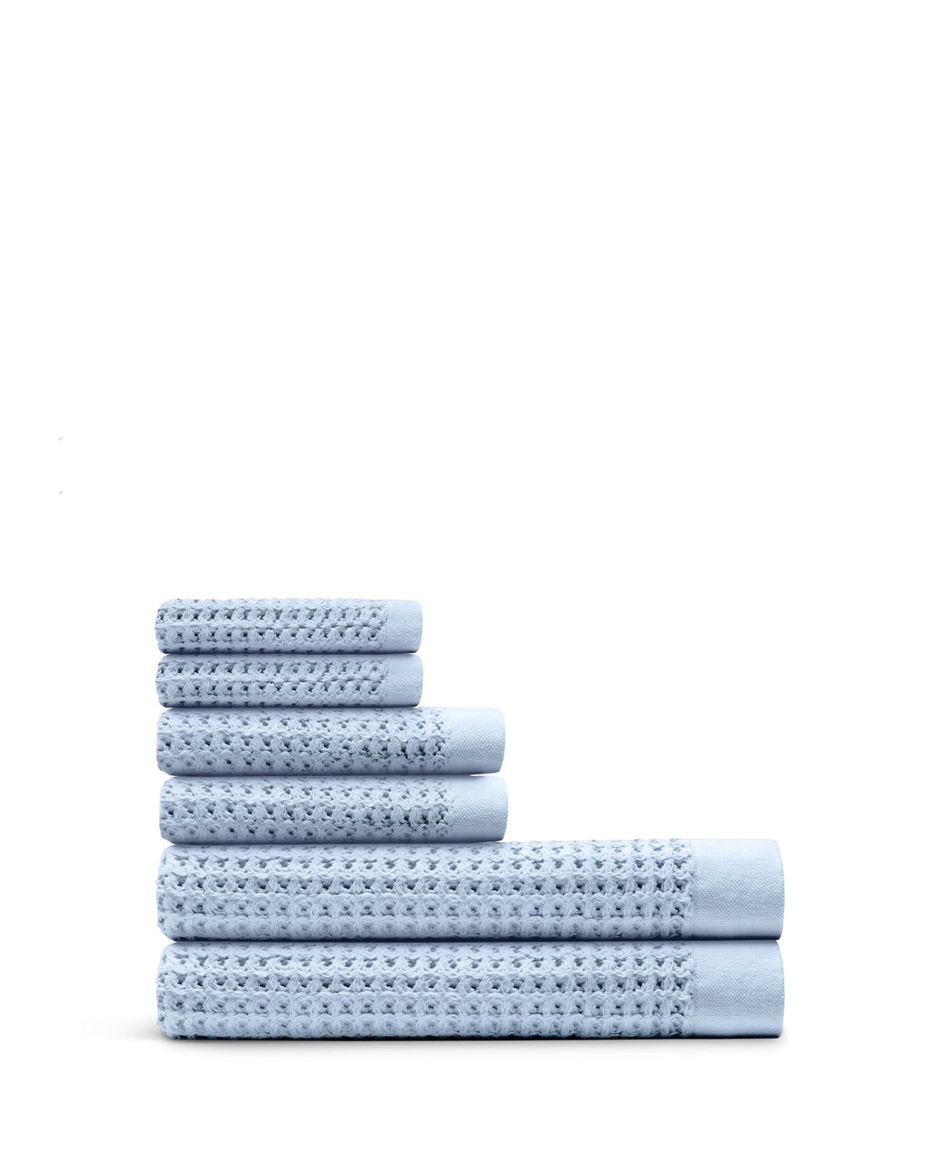 Bath Sheet, Supima Waffle 6pc Bundle for Shower Drying, Guest Bathrooms and Everyday Bath Care, 10 Color Options image 11