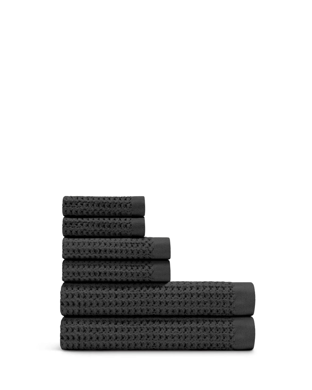 Bath Sheet, Supima Waffle 6pc Bundle for Shower Drying, Guest Bathrooms and Everyday Bath Care, 10 Color Options image 14