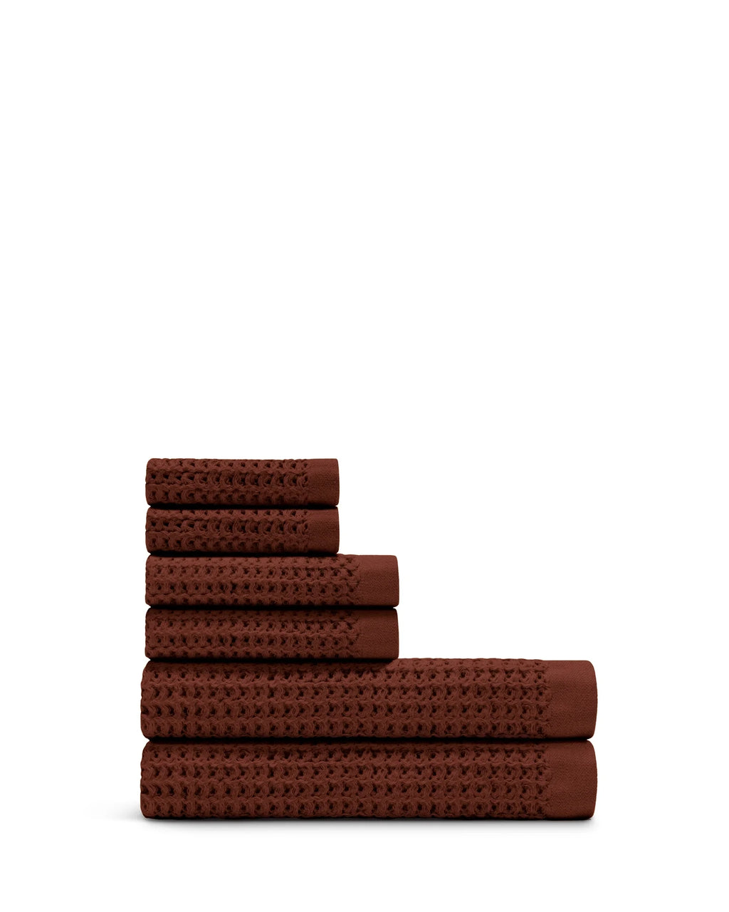 Bath Sheet, Supima Waffle 6pc Bundle for Shower Drying, Guest Bathrooms and Everyday Bath Care, 10 Color Options image 12