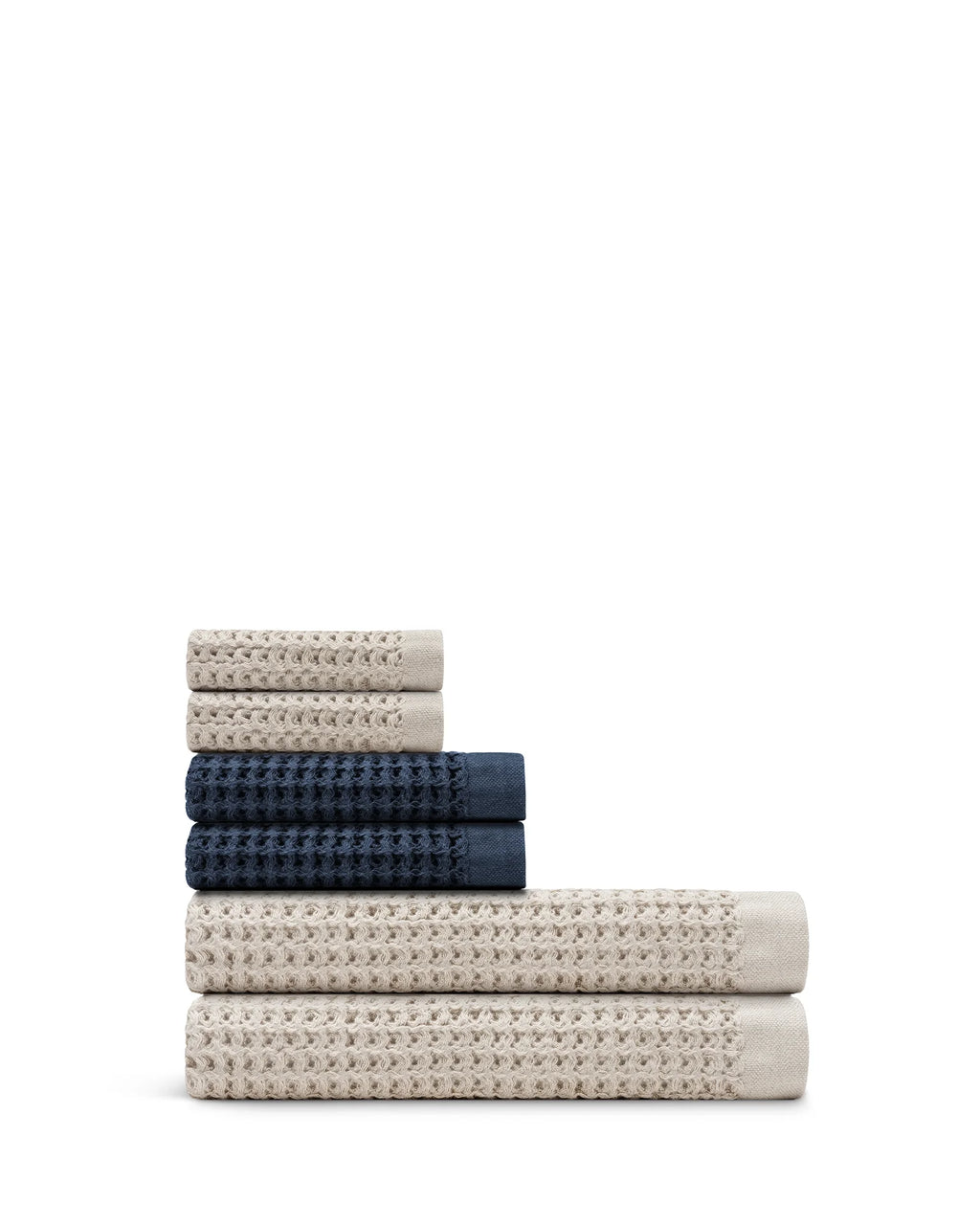 Bath Sheet, Supima Waffle 6pc Bundle for Shower Drying, Guest Bathrooms and Everyday Bath Care, 10 Color Options image 15