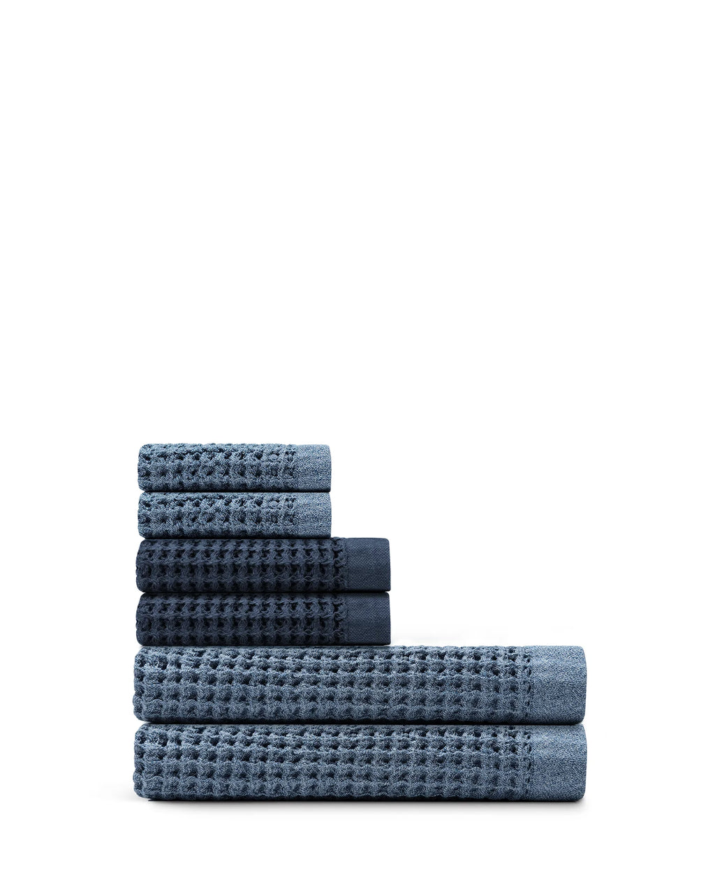 Bath Sheet, Supima Waffle 6pc Bundle for Shower Drying, Guest Bathrooms and Everyday Bath Care, 10 Color Options image 19