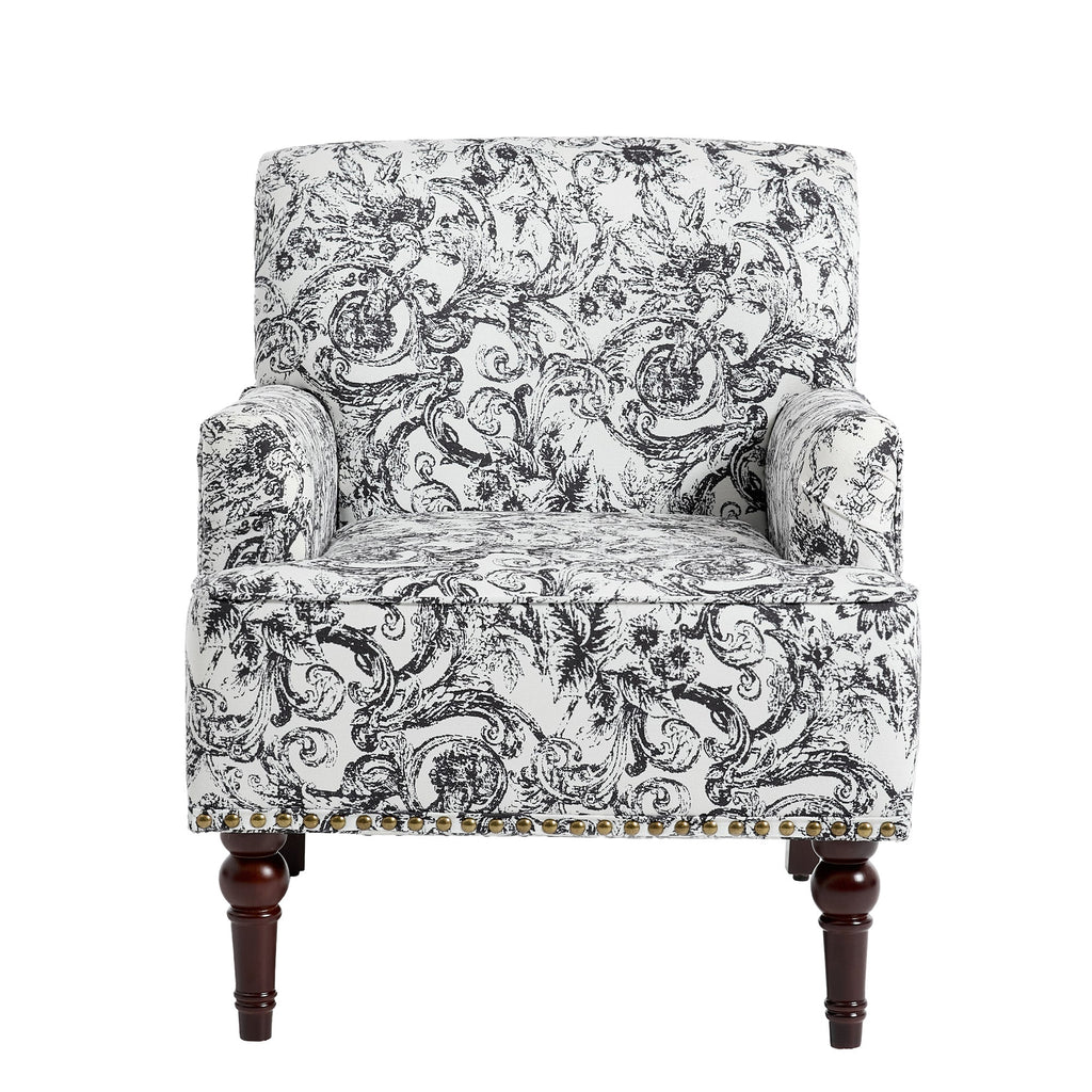 Upholstered Armchair, Pure Linen Upholstery, High-Density Foam for Bedroom Seating, Living Rooms and Home Study Spaces, 13 Color Options image 111
