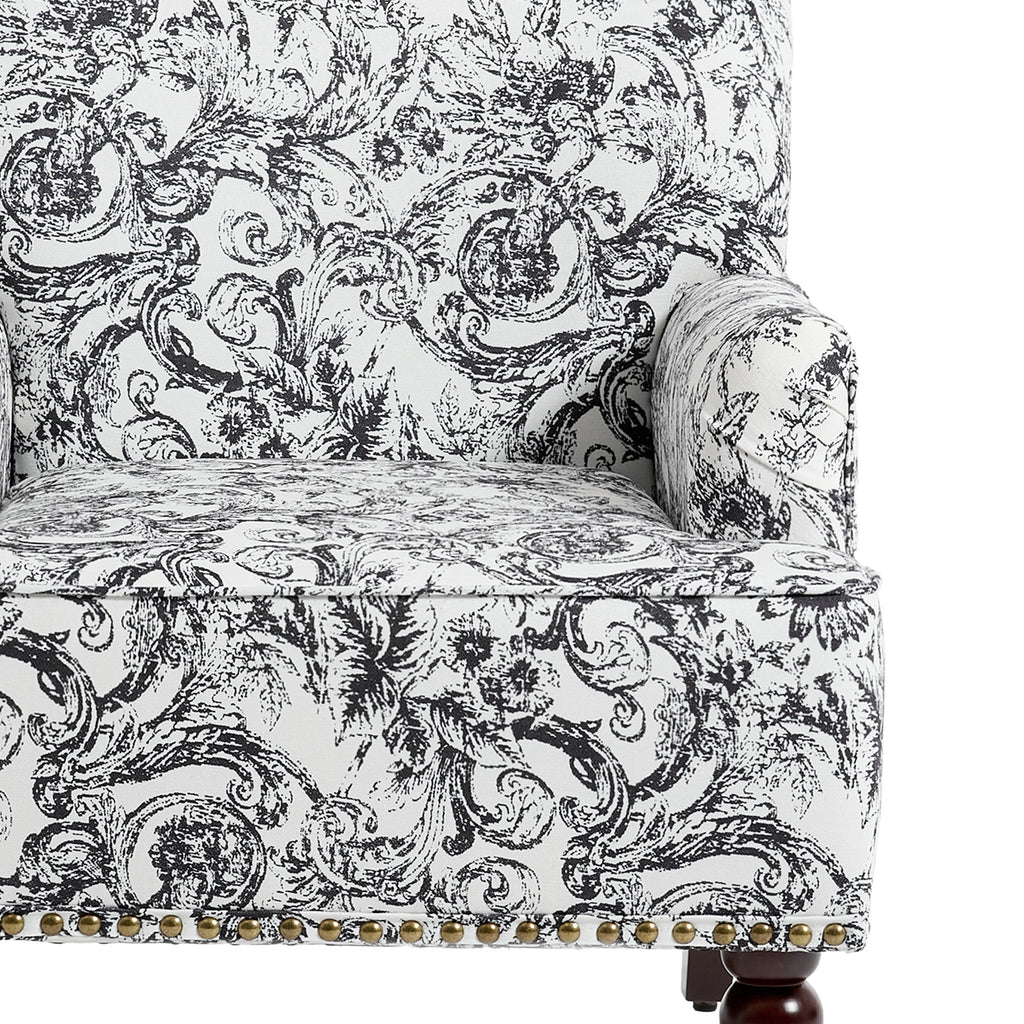 Upholstered Armchair, Pure Linen Upholstery, High-Density Foam for Bedroom Seating, Living Rooms and Home Study Spaces, 13 Color Options image 114